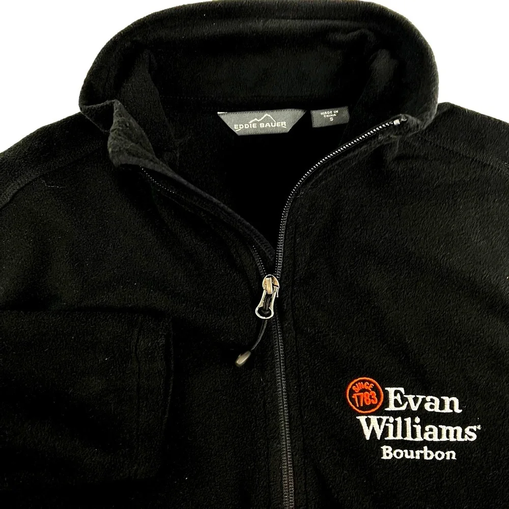 NWT Eddie Bauer Evan Williams Bourbon Half Zip‎ Fleece EB226 Microfleece Black S